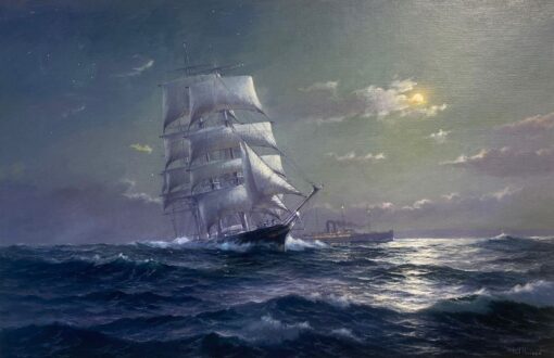 Cutty Sark Overhauling the SS Britannia 1888 off Jervis Bay - SOLD