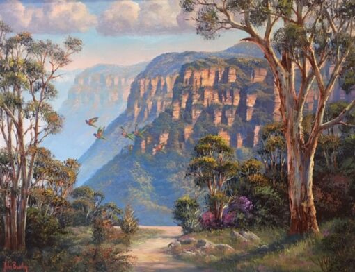 Sunlit Walls Of The Jamison Valley SOLD