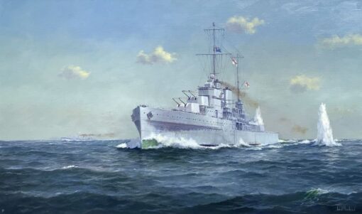 HMAS Sydney off Cape Spada