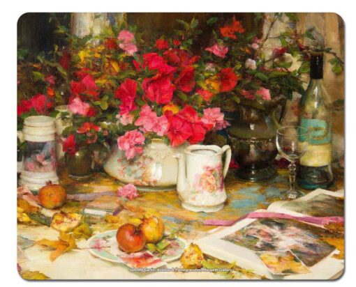 John McCartin - Azaleas and Pomegranates Microfibre Mouse Pad