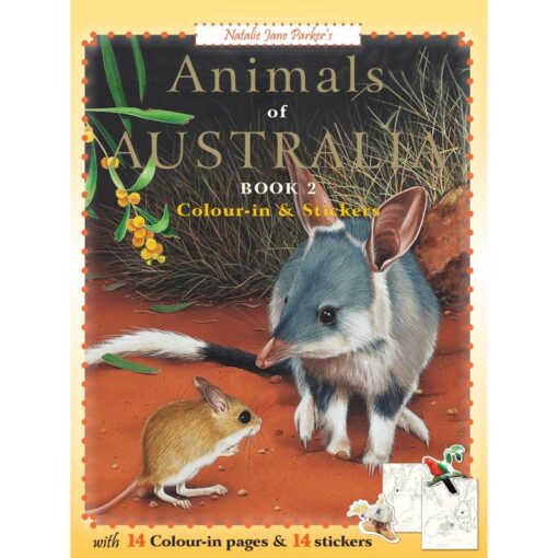 Natalie Jane Parker - Animals of Australia Colour in and Sticker Book 2