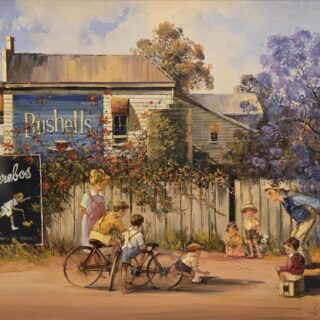 morpeth art gallery, hunter valley, newcastle, nsw, investment art, fine art, original, artwork, collector, investment, artist, oil, landscape, darcy w.doyle, board, nostalgia, iconic, click go the shears, man from snowy river, waltzing matilda, clancy of the overflow, for keeps, kite flyers, big ring, turning them home, the pie cart, shane warne, steve waugh, cricket, limited edition prints, most marketed australian, one in four households, cancer council, hopscotch, bottle merchant, the yealings, christmas morning, break in play, budding socceroos, break of day, loggers tea break, sardine lunch, men only, hockey players, milting time, arrival of first fleet, escorting the gold, hauling the clip, the wood sawyers, riding the dingo fence, no ball, the gunshearer, off to school, the tree house, underarm, three of the, two of these, the daisy patch, frosty morn, fair go, the bush wedding, transporting the wool, billabong play, chain up, the lift and art, doyle book, snowy river chase, cobb and co, sir donald bradman, boundary bound, captain courageous, the mill, uninvited guests, lost but found, stockmans image, sunday morning