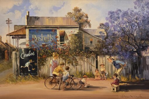 morpeth art gallery, hunter valley, newcastle, nsw, investment art, fine art, original, artwork, collector, investment, artist, oil, landscape, darcy w.doyle, board, nostalgia, iconic, click go the shears, man from snowy river, waltzing matilda, clancy of the overflow, for keeps, kite flyers, big ring, turning them home, the pie cart, shane warne, steve waugh, cricket, limited edition prints, most marketed australian, one in four households, cancer council, hopscotch, bottle merchant, the yealings, christmas morning, break in play, budding socceroos, break of day, loggers tea break, sardine lunch, men only, hockey players, milting time, arrival of first fleet, escorting the gold, hauling the clip, the wood sawyers, riding the dingo fence, no ball, the gunshearer, off to school, the tree house, underarm, three of the, two of these, the daisy patch, frosty morn, fair go, the bush wedding, transporting the wool, billabong play, chain up, the lift and art, doyle book, snowy river chase, cobb and co, sir donald bradman, boundary bound, captain courageous, the mill, uninvited guests, lost but found, stockmans image, sunday morning