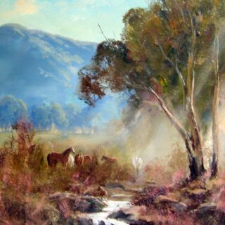 collector, investment morpeth art gallery, hunter valley, newcastle, nsw, investment art, fine art, original, artwork,, artist, oil, landscape, australian bush, sheep, cattle, rays of light, kevin best, stretched canvas, light, outback, high country, muster