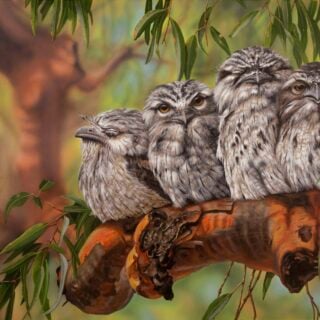 Family Gang Framed Giclee on Canvas