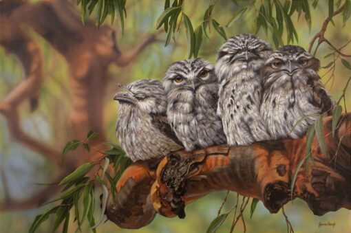 Family Gang Framed Giclee on Canvas