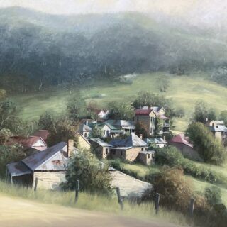 morpeth art gallery, hunter valley, newcastle, nsw, investment, fine, original, artwork, collector, artist, artists, investment, oil, palette knife, pallete knives, knife, gulgong, mudgee, bathurst, sofala, hill end, berrima, southern highlands, braidwood, vineyards, houses, to scale, australian art gifts, placemats, coasters, cinnamon, hale imports, central tilba