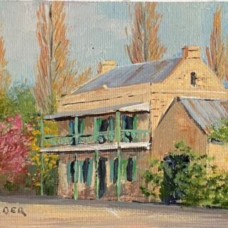 morpeth art gallery, hunter valley, newcastle, nsw, investment, fine, original, artwork, collector, artist, artists, investment, oil, palette knife, pallete knives, knife, gulgong, mudgee, bathurst, sofala, hill end, berrima, southern highlands, braidwood, vineyards, houses, to scale, australian art gifts, placemats, coasters, cinnamon, hale imports