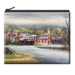 John Vander - Over the Bridge Carcoar - Velour Coin Purse