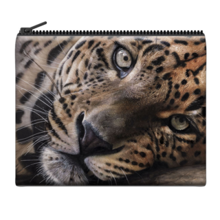 Garry Fleming - The Lazy Leopard Velour Coin Purse