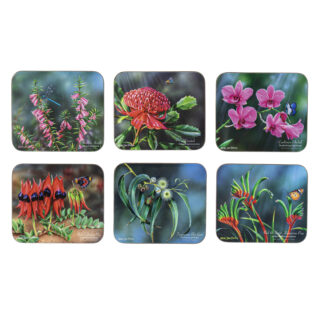 Botanical Emblems Assorted Set 6 coasters in gift box